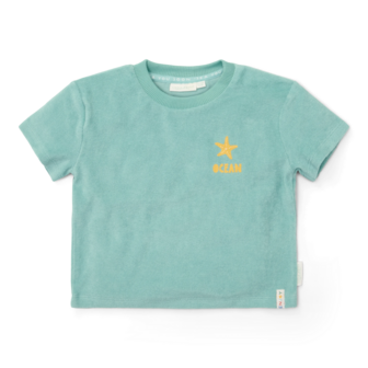 T-shirt en Short Seashells and Stripes Surf Blue