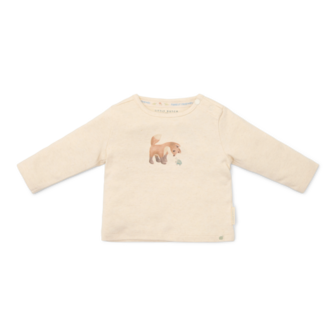 T-shirt lange mouw Sand melee 