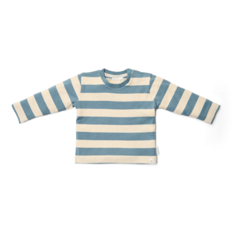 T-shirt lange mouw Stone Blue Stripe