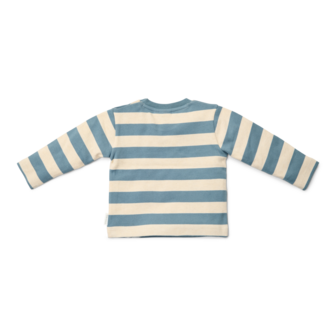 T-shirt lange mouw Stone Blue Stripe