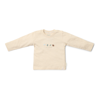 T-shirt lange mouwen Sand melee 