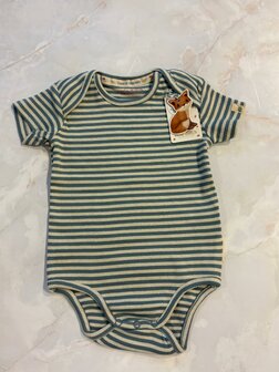 Romper korte mouw blauw Stone Blue stripe 