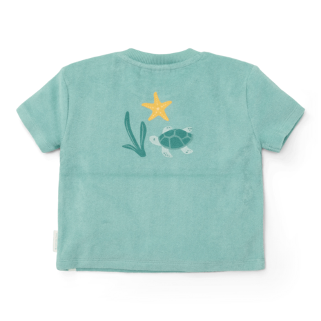 T-shirt en Short Seashells and Stripes Surf Blue