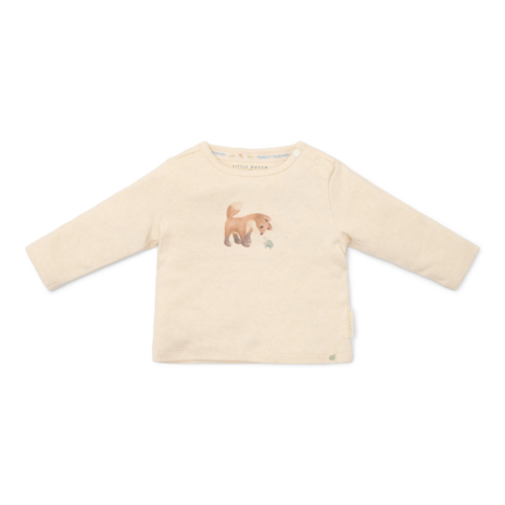 T-shirt lange mouw Sand melee 