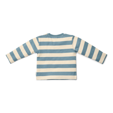 T-shirt lange mouw Stone Blue Stripe