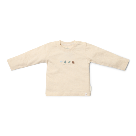 T-shirt lange mouwen Sand melee 