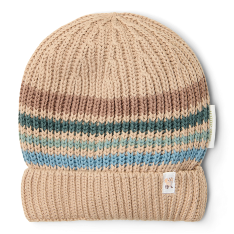 Gebreide muts Taupe 