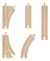 Houten treinset rails uitbreidingsset