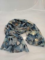 Sjaal blauw goudkleur