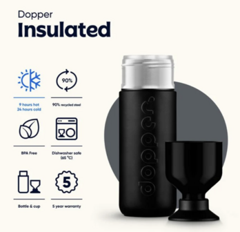 Dopper isolated 580 ml blazing black