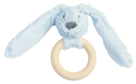 Happy Horse &quot;KONIJN RICHIE&quot; wooden teething ring Blue