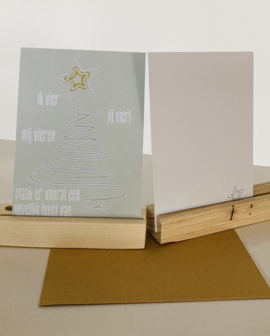 Kaart kerst vieren