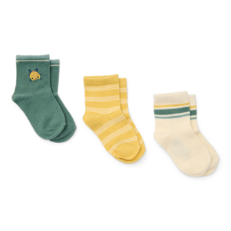 Sokken set van 3 Multi mint, sand