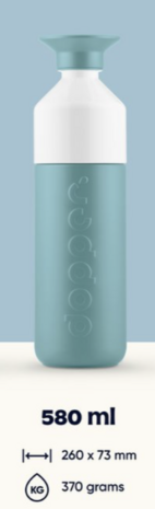 Dopper isolated 580 ml bottlenose blue