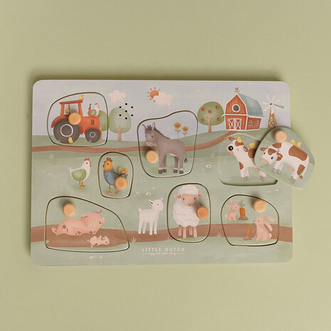 Little Dutch "Geluiden puzzel Little Farm FSC"