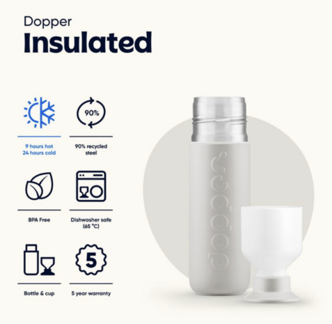 Dopper isolated 580 ml gentle grey